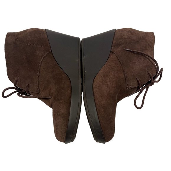 Cole‎ Haan Britt Chukka Brown Suede Wedge Bootie Size 9.5 - Picture 4 of 10